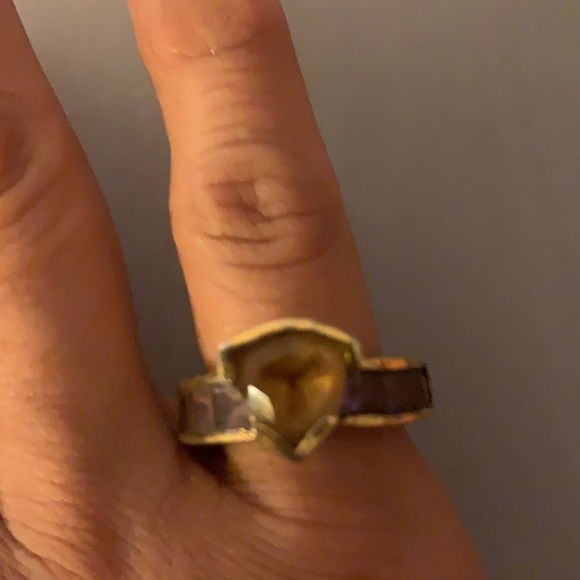 Retro citrine/alexandrite ring - Picture 1 of 13